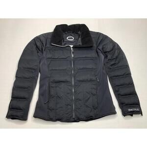 Women's Obermeyer Size 4 Black Quilted Goose Down Snow Ski Puffer Jacket P158